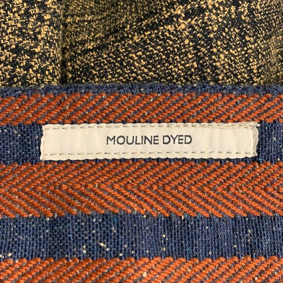 MYTHS Size 38 Yellow Black Plaid Wool Cotton Zip Fly Dress Pants - Picture 7 of 9